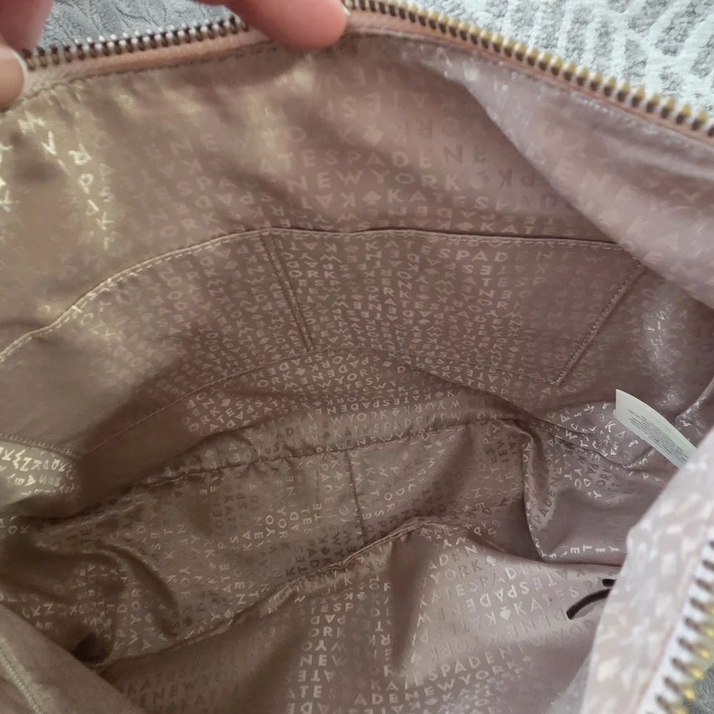 Kate Spade Pine Street‎ Finley Pebbled Leather Cream Handbag Hobo Bag NWT *READ